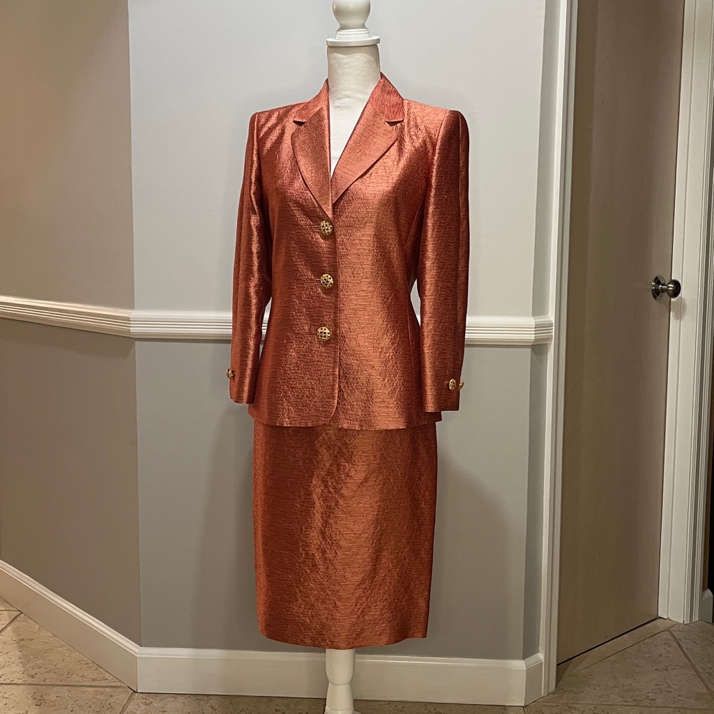 Dana Buchman Coral Suit - Skirt & Jacket